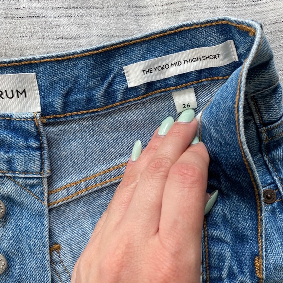 DENIM FORUM THE YOKO MID THIGH SHORT - Picture 3 of 4